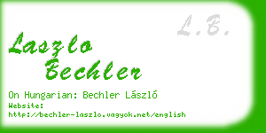 laszlo bechler business card